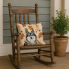 Keeshond Heirloom Fall Throw Pillow 18" x 18" product image at NuMercy 4