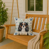 Tricolor Cavalier Spaniel Coastal Sea Glass Throw Pillow 18" x 18" product image at NuMercy 3