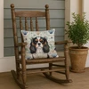 Tricolor Cavalier Spaniel Coastal Sea Glass Throw Pillow 18" x 18" product image at NuMercy 4