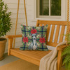 Blue Italian Greyhound Christmas Poinsettias Throw Pillow 18" x 18" product image at NuMercy 3