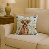 Wirehaired Pointing Griffon Coastal Sea Glass Throw Pillow 18" x 18" product image at NuMercy 2
