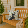 Black and Tan German Shepherd Coastal Sea Glass Throw Pillow 18" x 18" product image at NuMercy 3