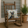 Black and Tan German Shepherd Coastal Sea Glass Throw Pillow 18" x 18" product image at NuMercy 4