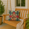 Boykin Spaniel Christmas Poinsettias Throw Pillow 18" x 18" product image at NuMercy 3