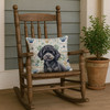 Toy Black Poodle Coastal Sea Glass Throw Pillow 18" x 18" product image at NuMercy 4
