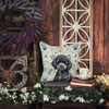 Toy Black Poodle Coastal Sea Glass Throw Pillow 18" x 18" product image at NuMercy 5