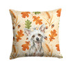 Hairless Mottled Pattern Chinese Crested Heirloom Fall Throw Pillow 18" x 18" product image at NuMercy