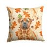 Red Bullmastiff Heirloom Fall Throw Pillow 18" x 18" product image at NuMercy