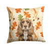 Chocolate Cocker Spaniel Heirloom Fall Throw Pillow 18" x 18" product image at NuMercy