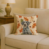 Steel Gray Wirehaired Pointing Griffon Heirloom Fall Throw Pillow 18" x 18" product image at NuMercy 2