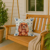 Ruby English Toy Spaniel Coastal Sea Glass Throw Pillow 18" x 18" product image at NuMercy 3