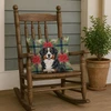 Bernese Mountain Dog Christmas Poinsettias Throw Pillow 18" x 18" product image at NuMercy 4