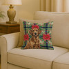 Chesapeake Bay Retriever Christmas Poinsettias Throw Pillow 18" x 18" product image at NuMercy 2