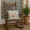 Powderpuff Chinese Crested Coastal Sea Glass Throw Pillow 18" x 18" product image at NuMercy 4