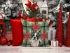 Boston Terrier Christmas Poinsettias Throw Pillow 18" x 18" product image at NuMercy 7