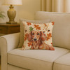 Red Brown Dachshund Heirloom Fall Throw Pillow 18" x 18" product image at NuMercy 2