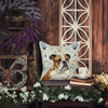 Brindle and White English Bulldog Coastal Sea Glass Throw Pillow 18" x 18" product image at NuMercy 5