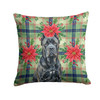Cane Corso Christmas Poinsettias Throw Pillow 18" x 18" product image at NuMercy