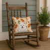 White Samoyed Heirloom Fall Throw Pillow 18" x 18" product image at NuMercy 4