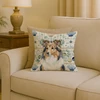 Sable Sheltie Coastal Sea Glass Throw Pillow 18" x 18" product image at NuMercy 2