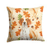 Orange and White Pointer Heirloom Fall Throw Pillow 18" x 18" product image at NuMercy