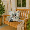 Blue Merle Collie Coastal Sea Glass Throw Pillow 18" x 18" product image at NuMercy 3