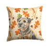 Grizzle and Tan Border Terrier Heirloom Fall Throw Pillow 18" x 18" product image at NuMercy