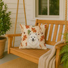 Cream Samoyed Heirloom Fall Throw Pillow 18" x 18" product image at NuMercy 3