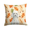 Standard White Poodle Heirloom Fall Throw Pillow 18" x 18" product image at NuMercy