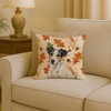 White with Black Markings Russell Terrier Heirloom Fall Throw Pillow 18" x 18" product image at NuMercy 2