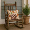 Liver Shih Tzu Heirloom Fall Throw Pillow 18" x 18" product image at NuMercy 4