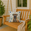 Brindle Boerboel Coastal Sea Glass Throw Pillow 18" x 18" product image at NuMercy 3