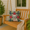 Hairless Chinese Crested Christmas Poinsettias Throw Pillow 18" x 18" product image at NuMercy 3