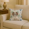 Liver Belton English Setter Coastal Sea Glass Throw Pillow 18" x 18" product image at NuMercy 2