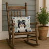 Tricolor Sheltie Coastal Sea Glass Throw Pillow 18" x 18" product image at NuMercy 4