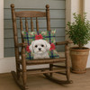 Maltese Christmas Poinsettias Throw Pillow 18" x 18" product image at NuMercy 4