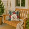 Cream Chow Chow Christmas Poinsettias Throw Pillow 18" x 18" product image at NuMercy 3