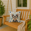 Black and Tan Yorkshire Terrier Coastal Sea Glass Throw Pillow 18" x 18" product image at NuMercy 3