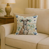 Brindle Greyhound Coastal Sea Glass Throw Pillow 18" x 18" product image at NuMercy 2