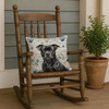 Black Staffordshire Bull Terrier Coastal Sea Glass Throw Pillow 18" x 18" product image at NuMercy 4
