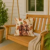 Longhaired Red Dachshund Heirloom Fall Throw Pillow 18" x 18" product image at NuMercy 3