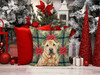 Red Shar Pei Christmas Poinsettias Throw Pillow 18" x 18" product image at NuMercy 7