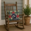 Toy Black Poodle Christmas Poinsettias Throw Pillow 18" x 18" product image at NuMercy 4