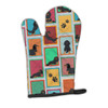 Lots of Longhaired Black Tan Dachshund Oven Mitt product image at NuMercy