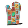 Lots of Longhaired Red Dachshund Oven Mitt product image at NuMercy