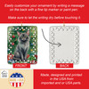 Lykoi Cat By the Christmas Tree Porcelain Ornament product image at NuMercy 3