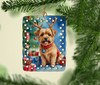 Norfolk Terrier Christmas Reindeer Porcelain Ornament product image at NuMercy 2