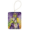 Greyhound King of Mardi Gras Porcelain Christmas Ornament DAC4811 product image at NuMercy