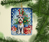 Schnauzer Christmas Reindeer Porcelain Ornament DAC7860 product image at NuMercy 2