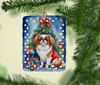 Japanese Chin Christmas Reindeer Porcelain Ornament DAC7807 product image at NuMercy 2